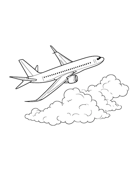 airplane coloring page (teen)