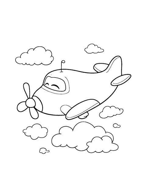 airplane coloring page (teen)