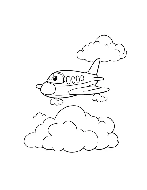 airplane coloring page (toddler)