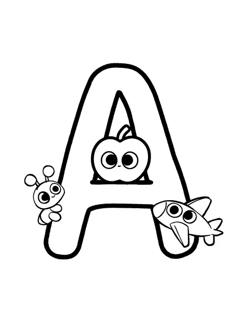 alphabet coloring page (toddler)
