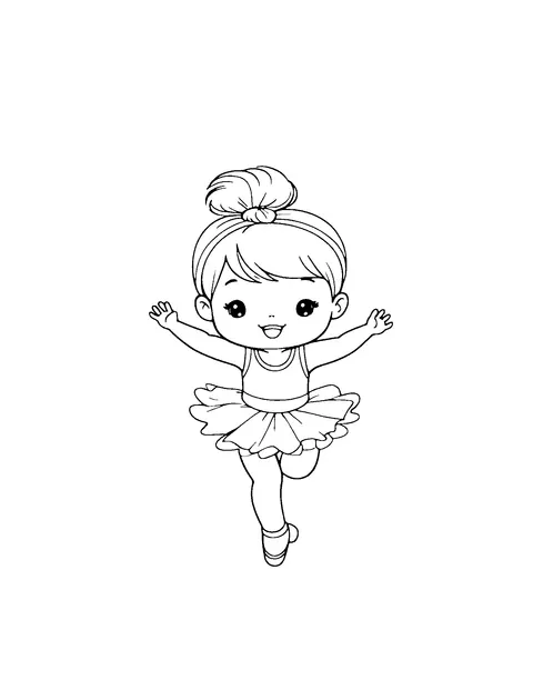 ballet coloring page (toddler)
