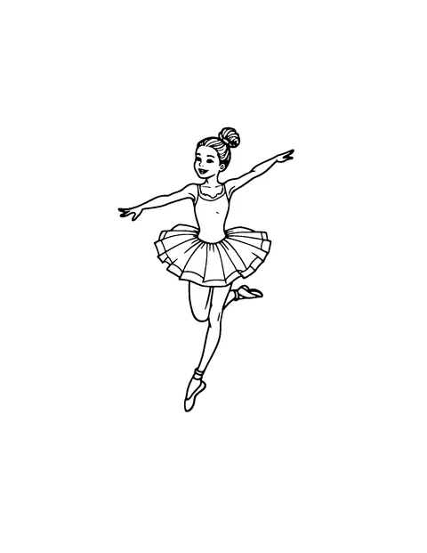 ballet coloring page (teen)