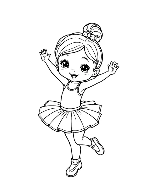 ballet coloring page (toddler)