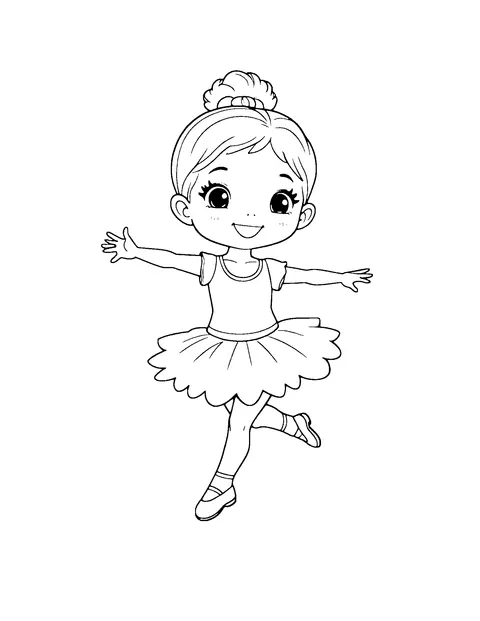 ballet coloring page (teen)