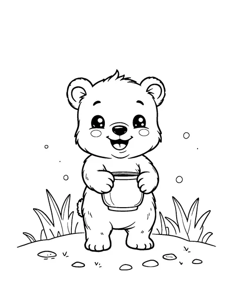 bear coloring page (toddler)
