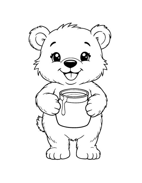 bear coloring page (toddler)
