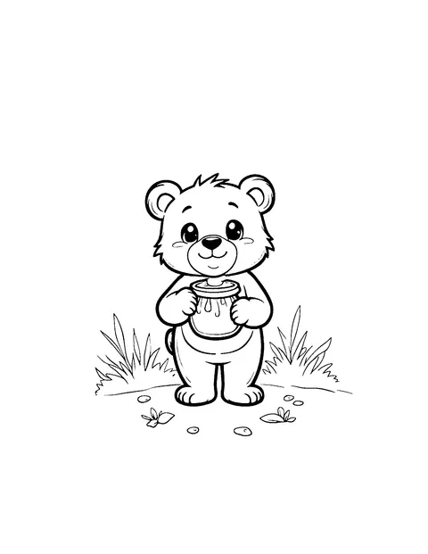 bear coloring page (teen)