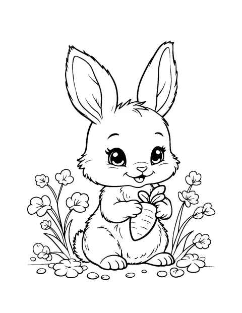 bunny coloring page (teen)