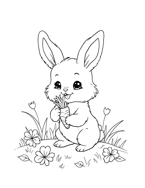 bunny coloring page (teen)