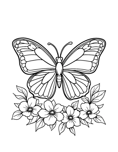 butterfly coloring page (toddler)