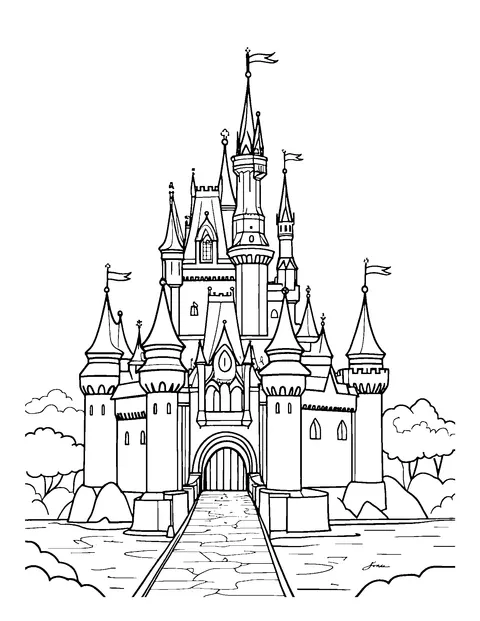 castle coloring page (teen)
