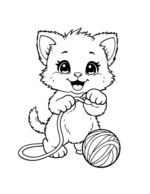 cat coloring page (toddler)