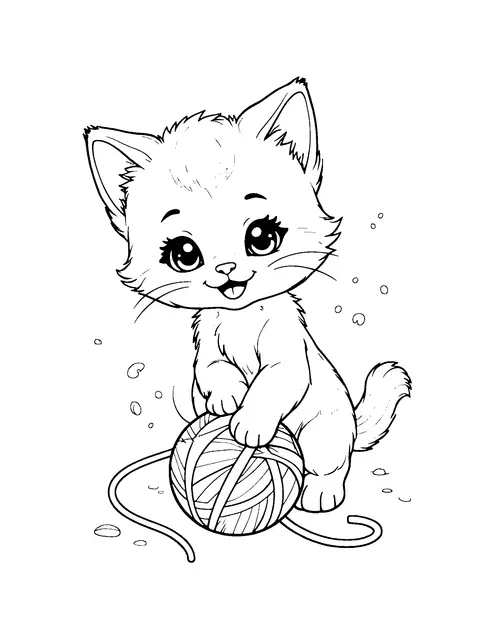 cat coloring page (kids)