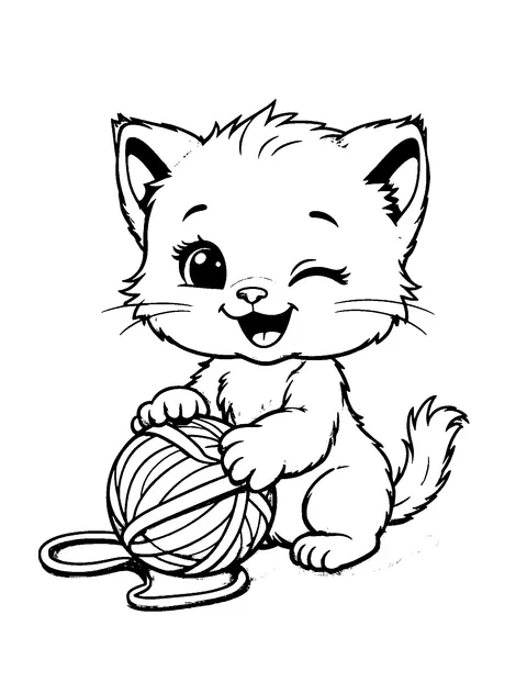 cat coloring page (toddler)