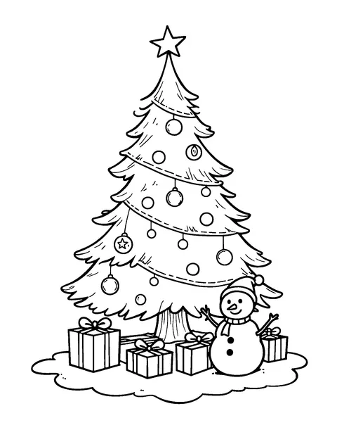 Christmas coloring page (toddler)