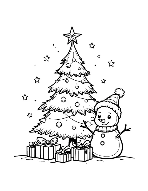 Christmas coloring page (toddler)