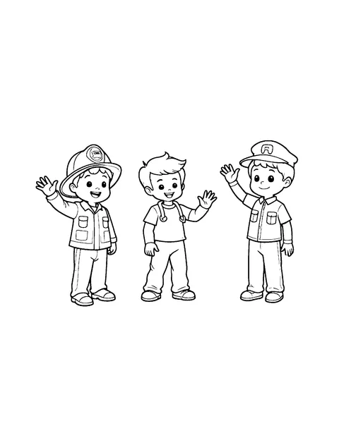 community helpers coloring page (toddler)