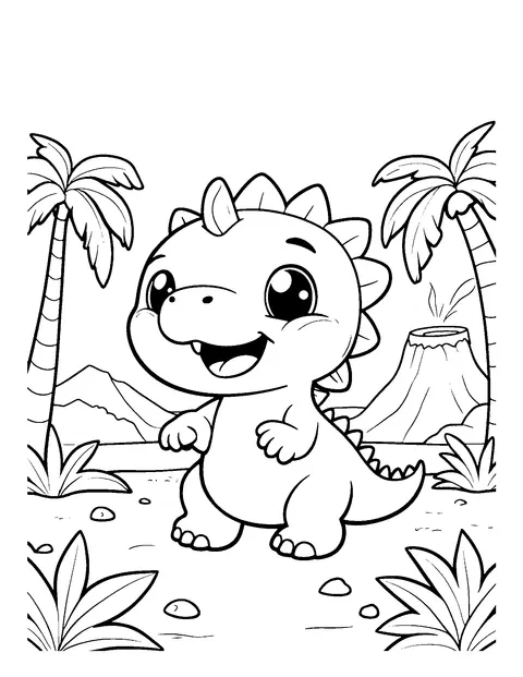 dinosaur coloring page (kids)