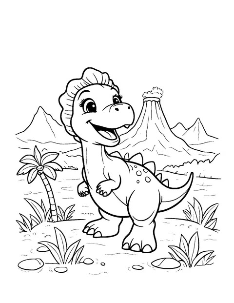 dinosaur coloring page (teen)