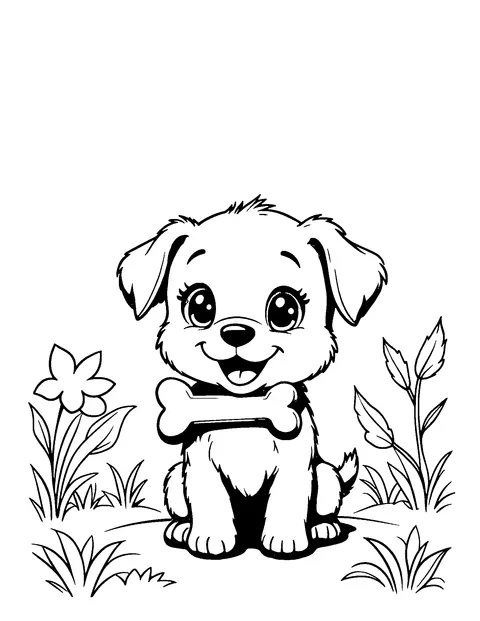 dog coloring page (toddler)