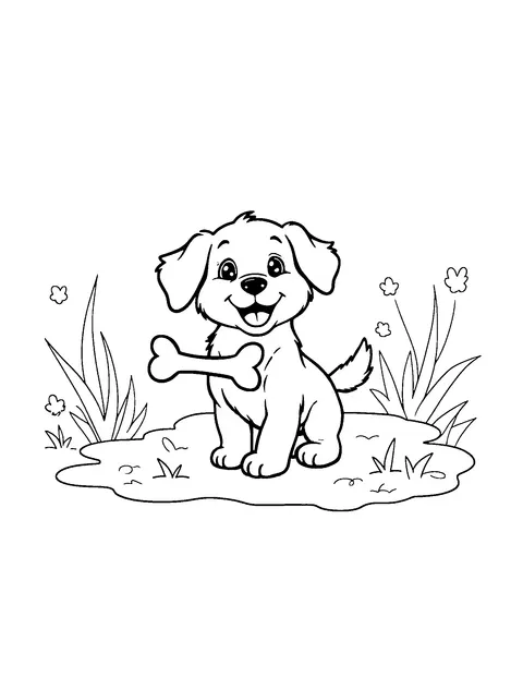 dog coloring page (toddler)