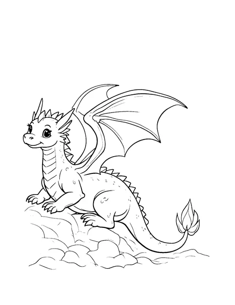dragon coloring page (teen)