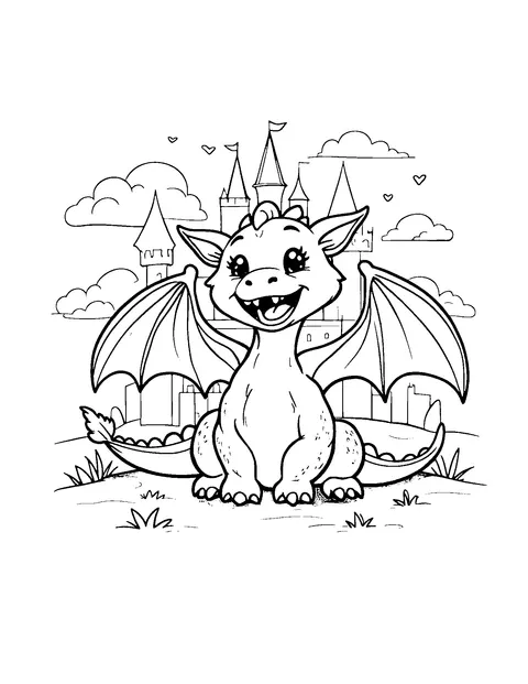 dragon coloring page (teen)