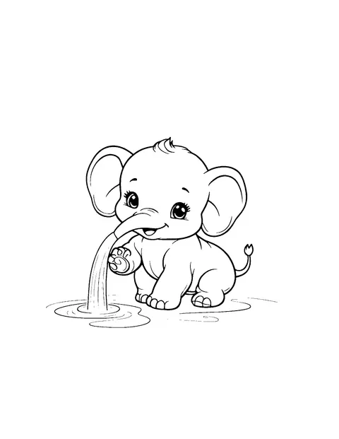 elephant coloring page (teen)