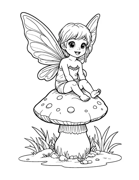 fairy coloring page (teen)