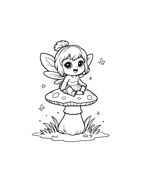 fairy coloring page (kids)