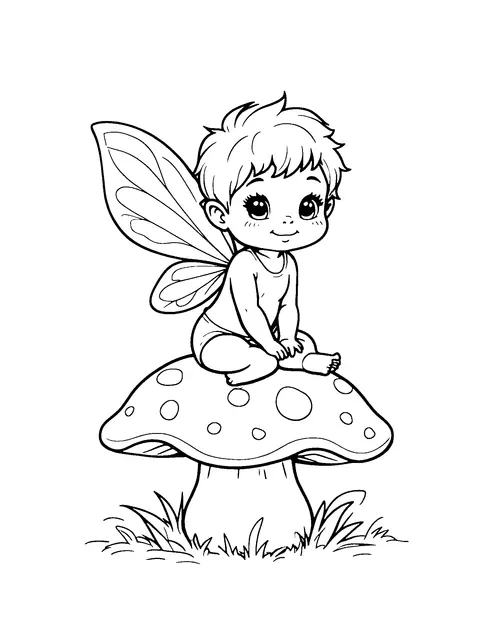 fairy coloring page (toddler)
