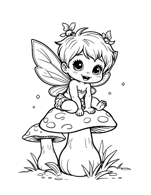 fairy coloring page (toddler)