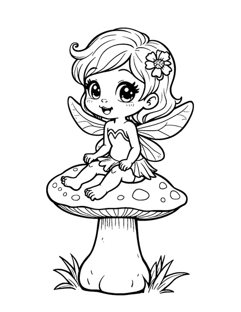 fairy coloring page (teen)