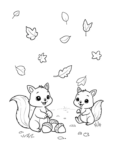 fall coloring page (toddler)