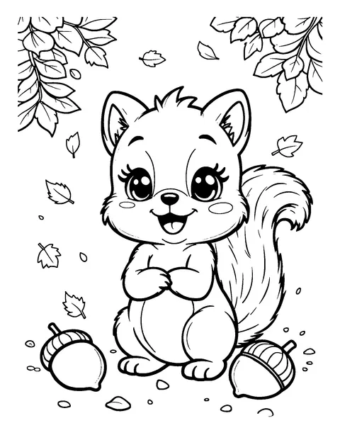 fall coloring page (kids)