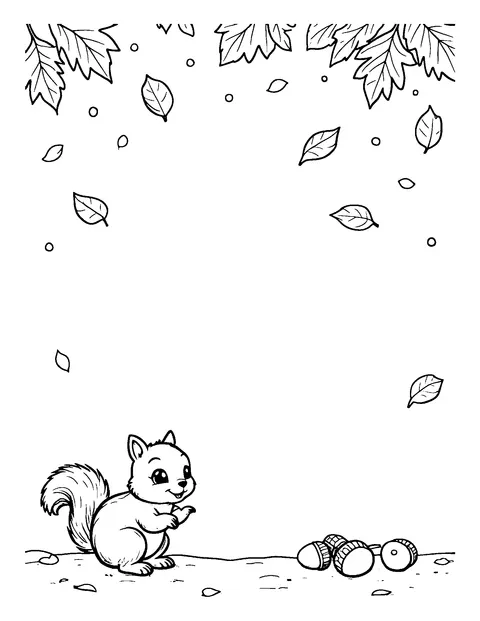 fall coloring page (teen)