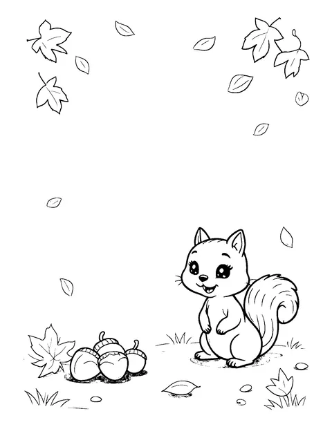 fall coloring page (toddler)