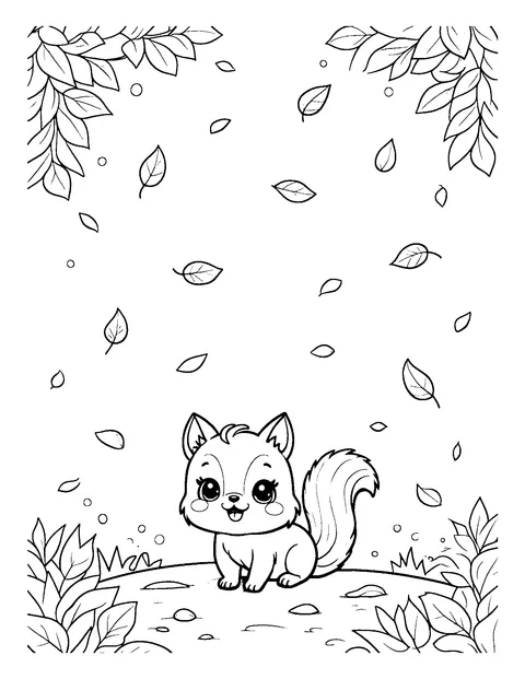 fall coloring page (teen)