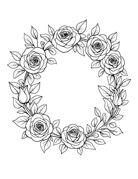 floral coloring page (adult)
