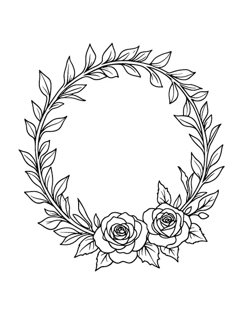 floral coloring page (teen)