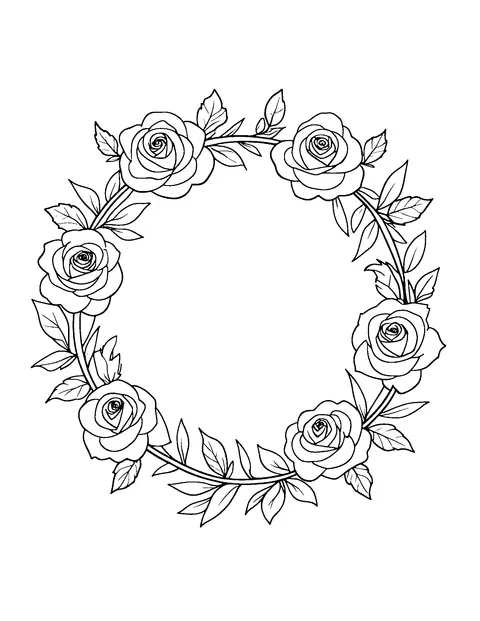 floral coloring page (adult)