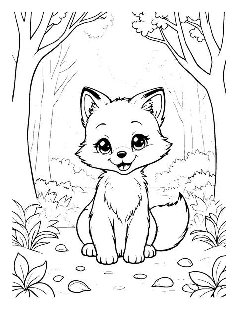 fox coloring page (teen)