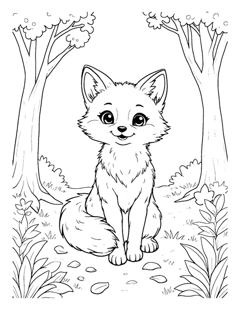 fox coloring page (teen)