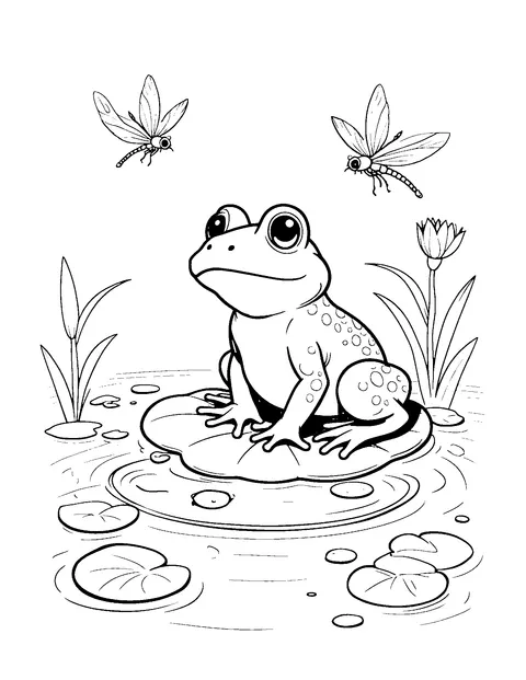 frog coloring page (teen)