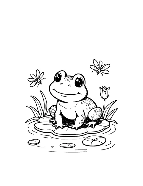 frog coloring page (teen)