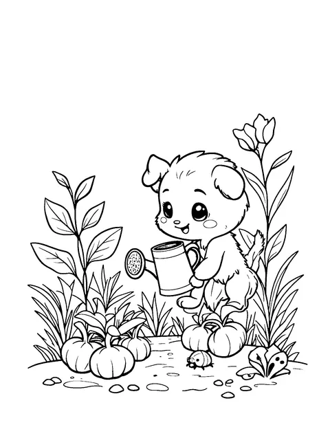garden coloring page (teen)