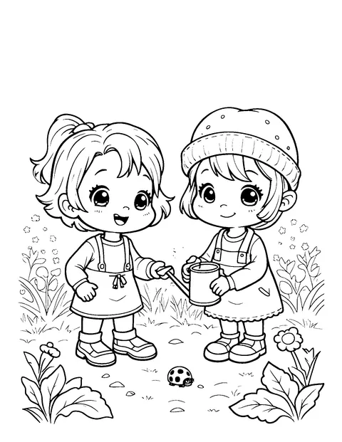 garden coloring page (teen)