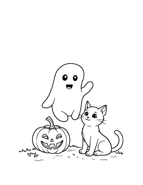 Halloween coloring page (toddler)