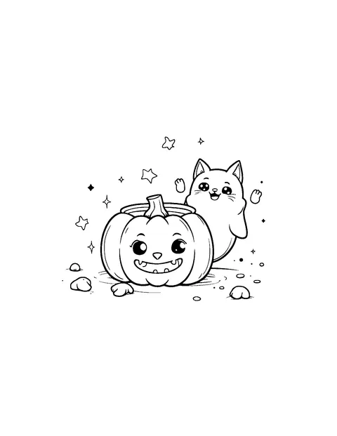 Halloween coloring page (teen)