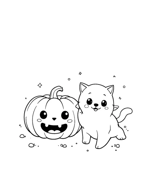 Halloween coloring page (toddler)